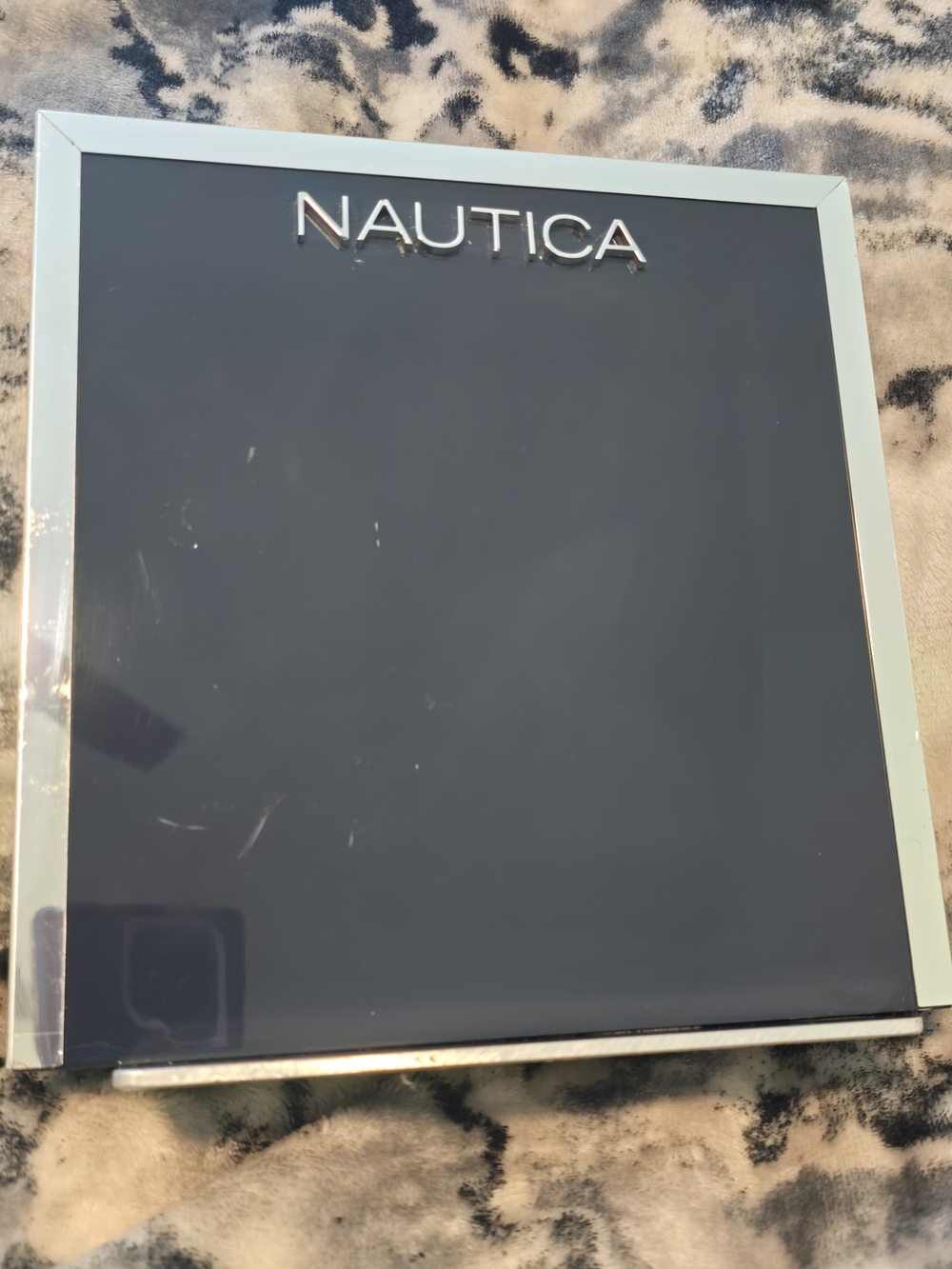 Vintage Nautica Navy & Silver Display Stand Few Scratches 8x8